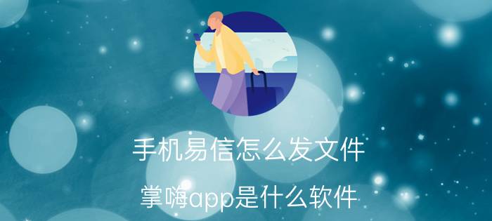 手机易信怎么发文件 掌嗨app是什么软件？有知道的吗？